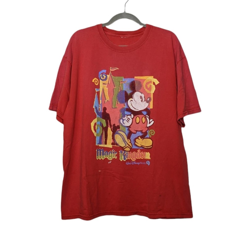 Vintage Faded Mickey Mouse Magic Kingdom VTG Fade Worn Distressed Disney Promo